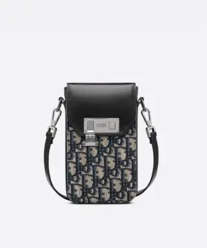 Dior Men's Black Smooth Calfskin Vertical Pouch-20248069