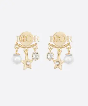Dior Pearl Crystal Dio(r)evolution Earrings Aged Gold-20257636