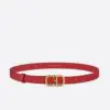 Dior Saddle Belt Red Ultrasmooth Calfskin, 30 mm-20256083