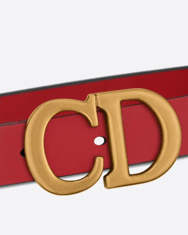 Dior Saddle Belt Red Ultrasmooth Calfskin, 30 mm - Image 3