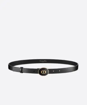 Dior Teddy-D Belt Black Smooth Calfskin, 15mm-20256108