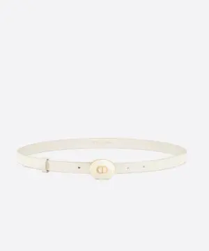 Dior Teddy-D Belt Ivory Smooth Calfskin, 15mm-20256100