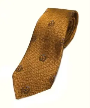 Ermenegildo Zegna Men Crown Silk Neck Tie, Gold-20227194