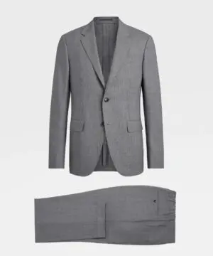 Ermenegildo Zegna Men's Gray houndstooth Two-Piece Suit-20227043