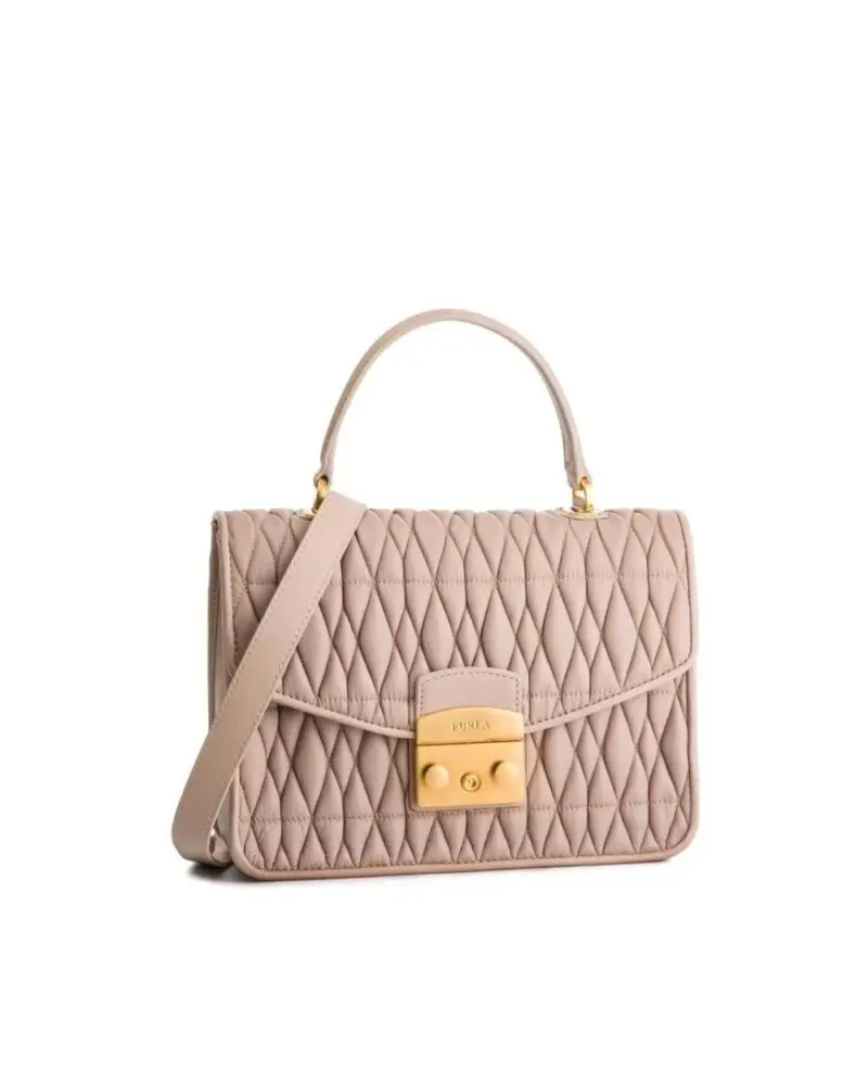 Furla Metropolis Cometa Small Top Handle Bag In Nude - Image 2