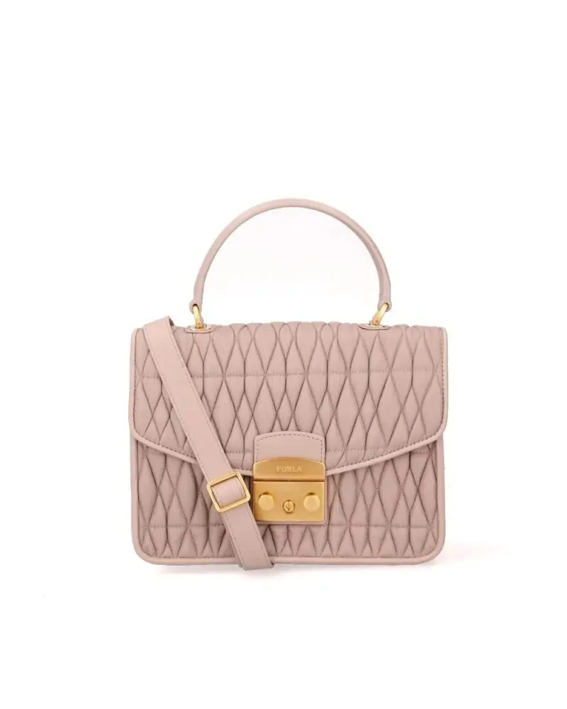 Furla Metropolis Cometa Small Top Handle Bag In Nude - Image 4