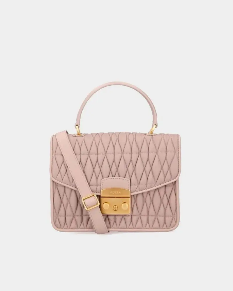 Furla Metropolis Cometa Small Top Handle Bag In Nude-20255001