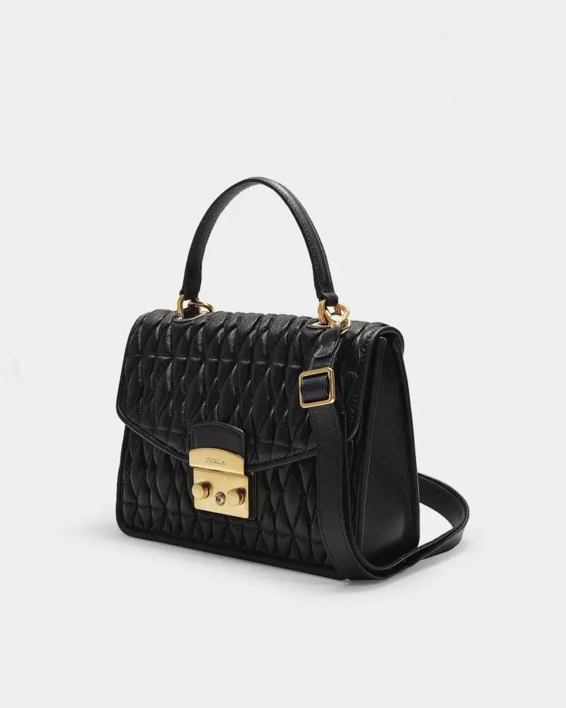 Furla Metropolis Cometa Small Top Handle Bag In Onyx - Image 2