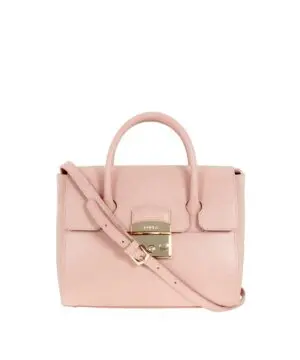 Furla Metropolis Ladies Small Leather Satchel In Moonstone-20254859