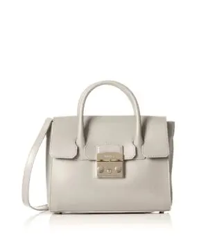 Furla Metropolis Ladies Small Leather Satchel In Sabbia b-20254791