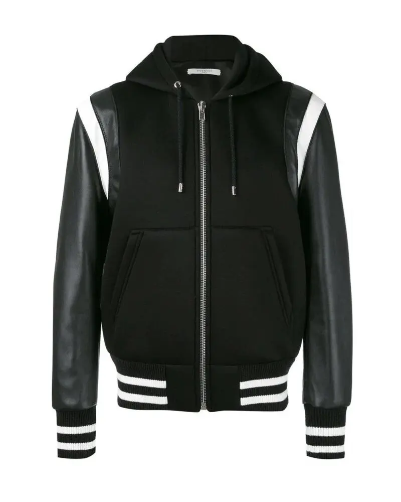 Givenchy Men's Black Hooded Varsity Jacket-20239189