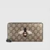 Gucci Bee Print GG Supreme Zip Around Wallet-20251931