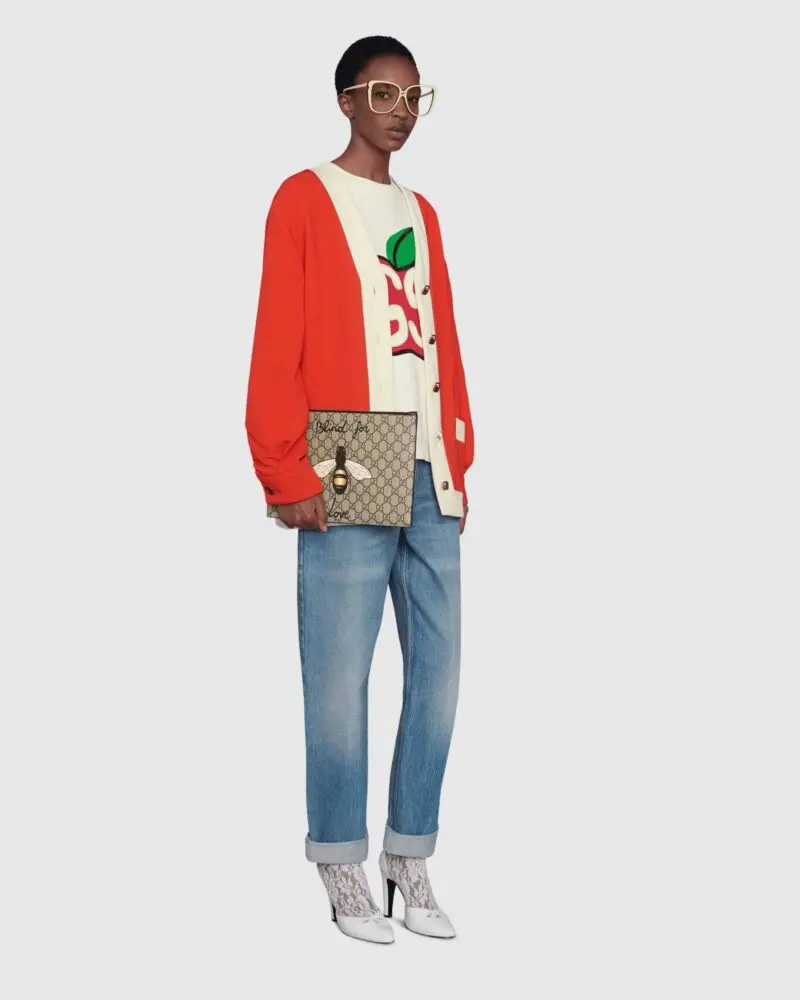 Gucci Bestiary Pouch With Bee - Image 2