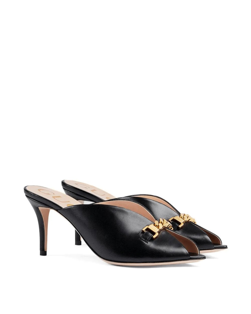 Gucci Chain-Detail Slide Sandals - Image 2