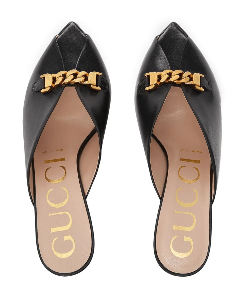 Gucci Chain-Detail Slide Sandals - Image 4