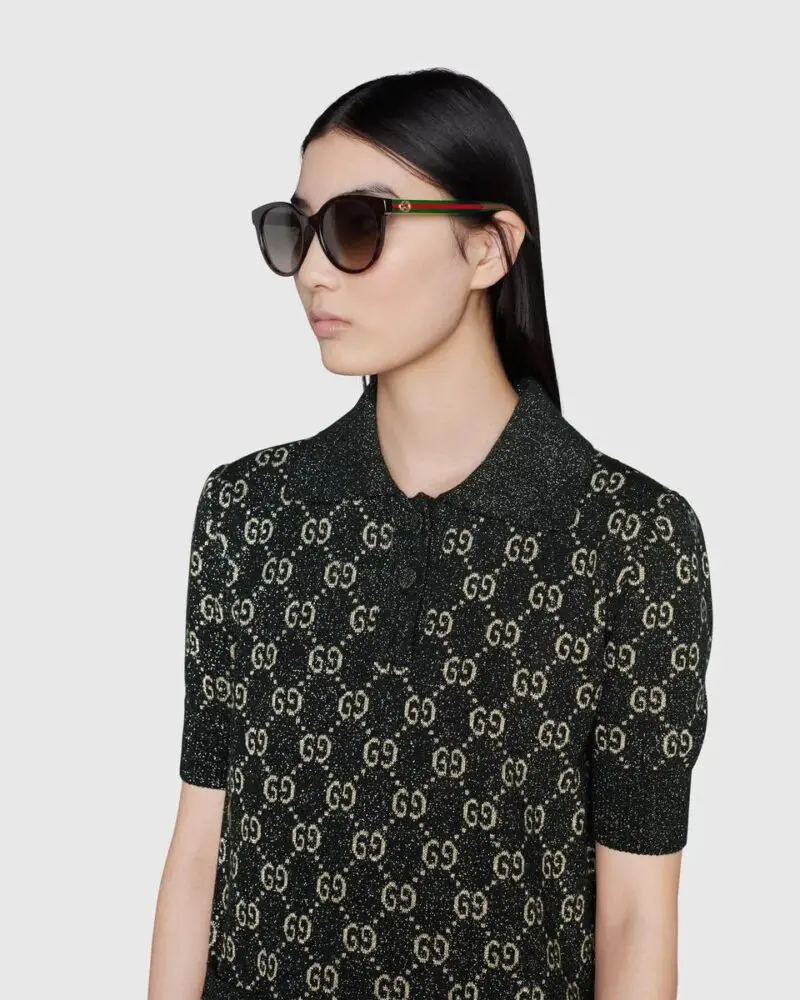 Gucci GG0416SK 003 Round Sunglasses - Image 3