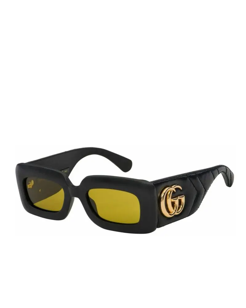 Gucci GG0816S 001 Quilted Leather Flat Top Sunglasses - Image 2