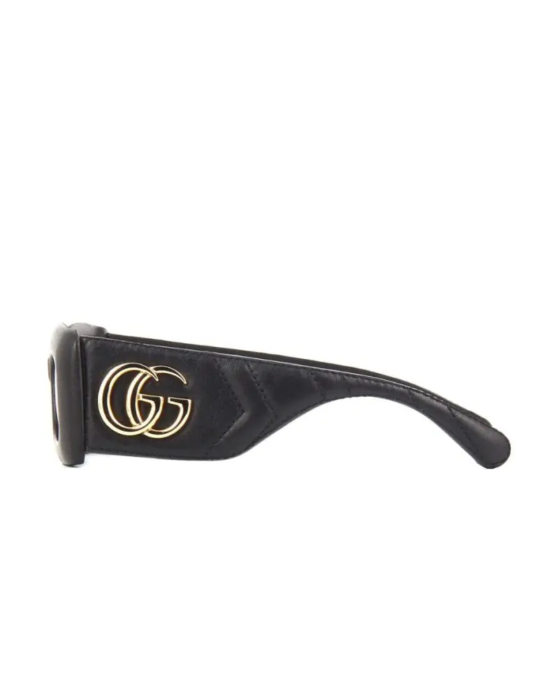 Gucci GG0816S 001 Quilted Leather Flat Top Sunglasses - Image 5