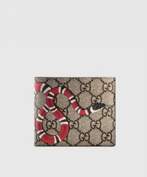 Gucci Kingsnake Print GG Supreme Wallet-20251975