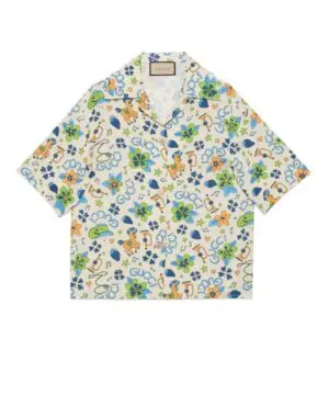 Gucci Retro Flower Print Viscose Shirt-20242419