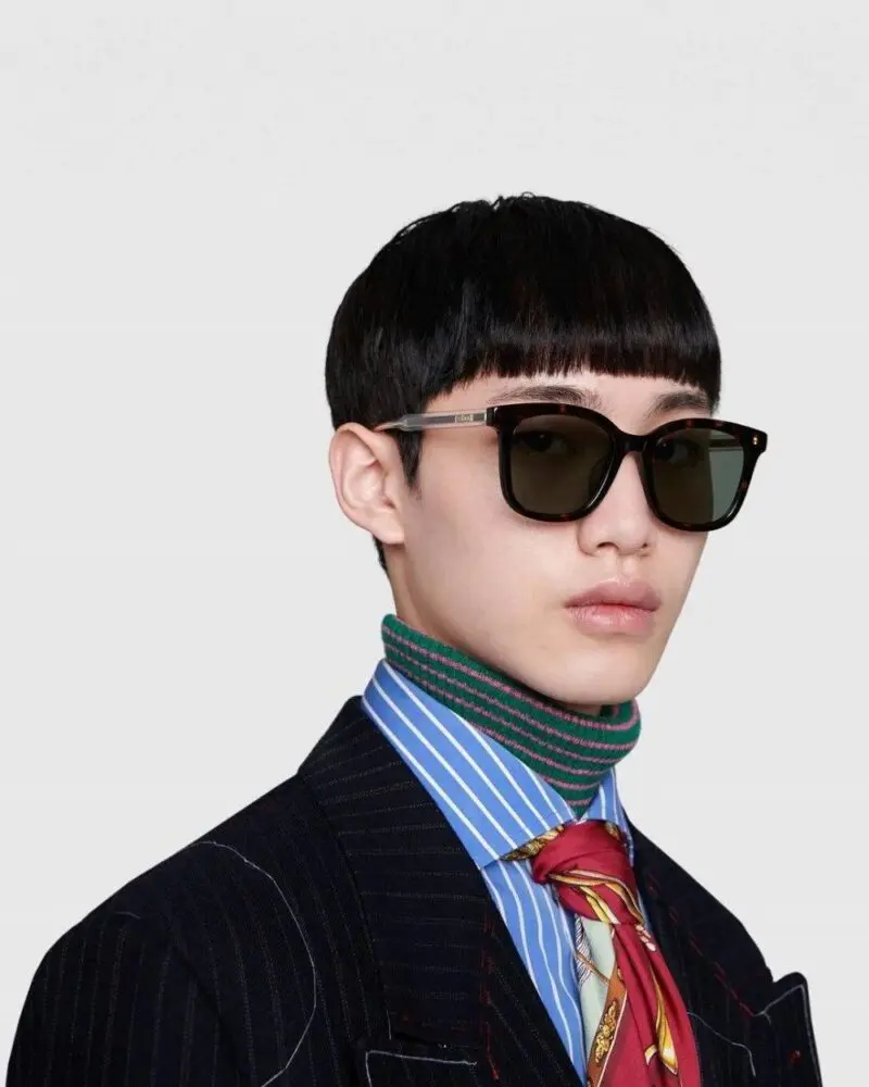 Gucci Specialized Fit Square Acetate Men's Sunglasses - Image 3
