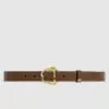 Gucci Thin Belt With Horsebit Buckle, Brown-20255796