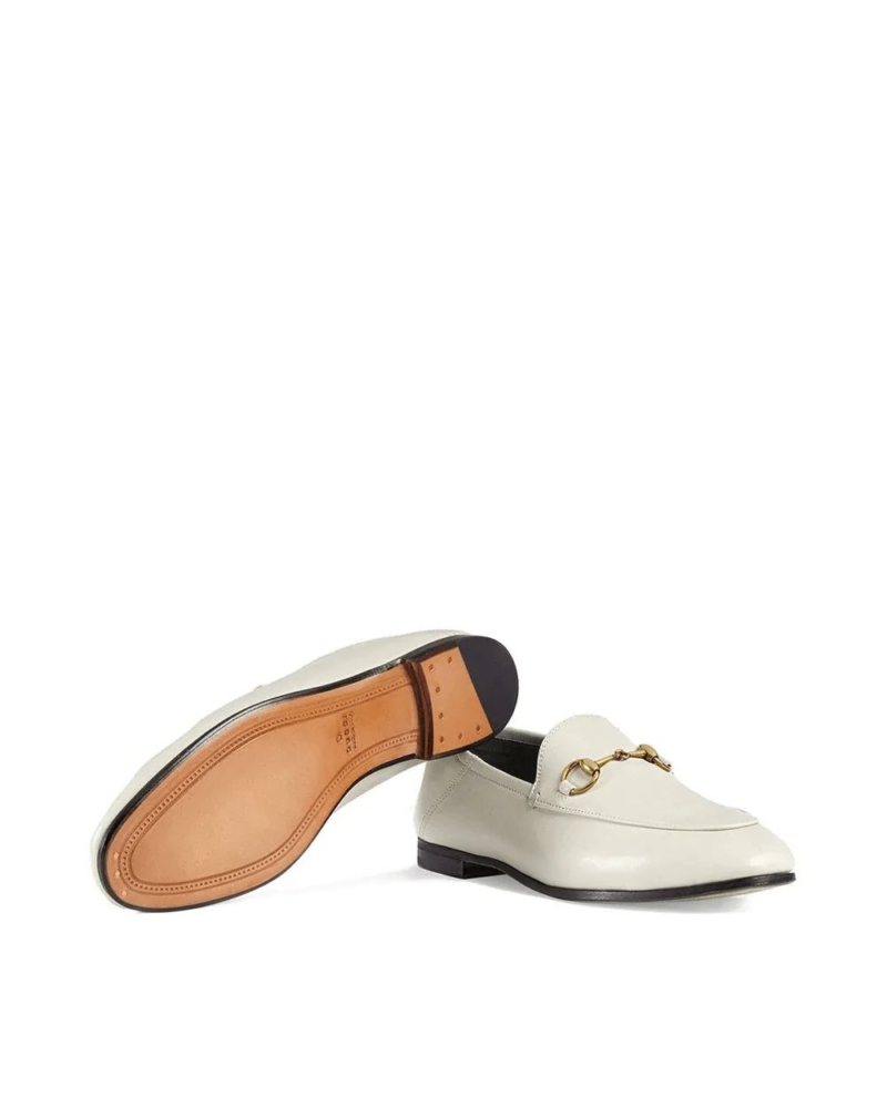 Gucci White Leather Horsebit Loafer - Image 3
