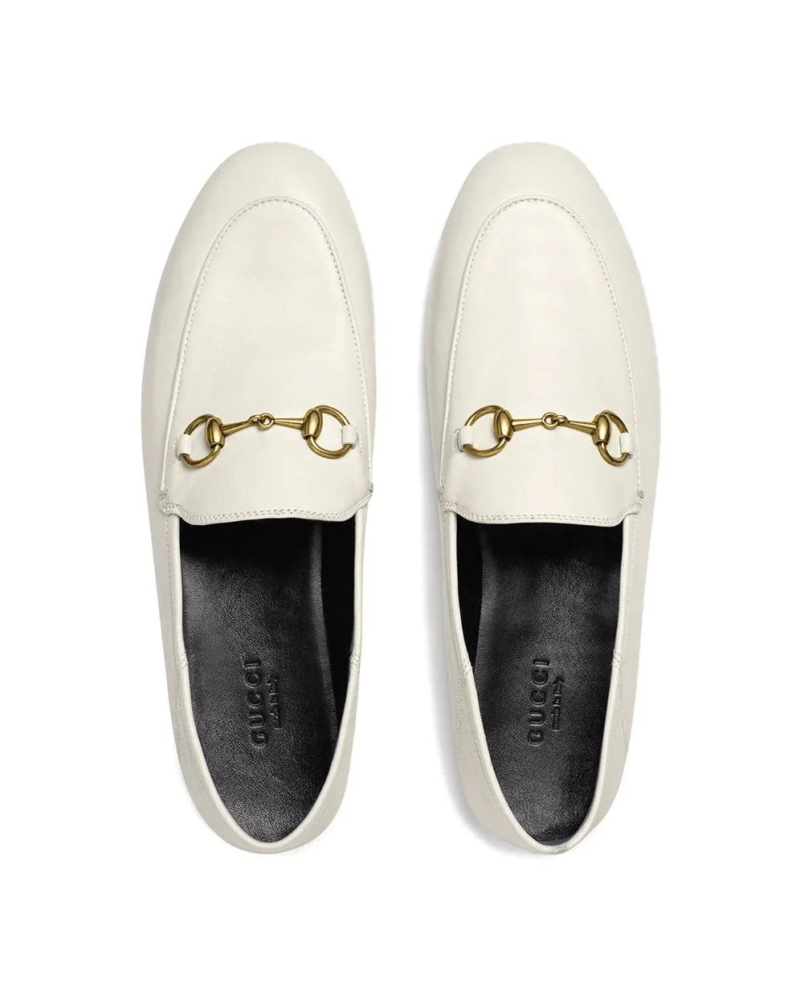 Gucci White Leather Horsebit Loafer - Image 4