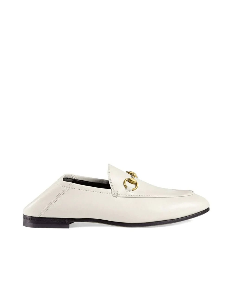 Gucci White Leather Horsebit Loafer - Image 5