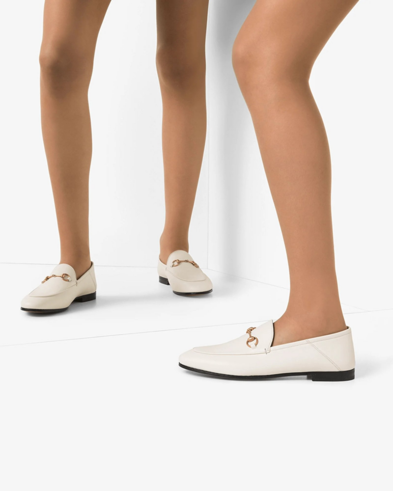 Gucci White Leather Horsebit Loafer - Image 6
