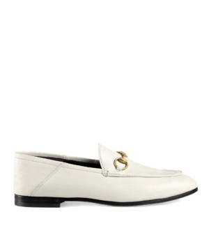 Gucci White Leather Horsebit Loafer-20248781