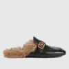 Gucci Women's Princetown Leather Slipper With Double G-20236447