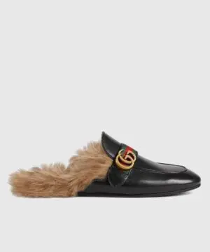 Gucci Women's Princetown Leather Slipper With Double G-20236447