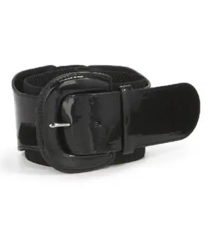 Lauren Ralph Lauren Wide Patent and Elastic Stretch Belt-20229572