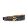 Loewe 1.5cm Black Leather Logo-Plaque Belt-20252846