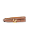 Loewe 1.5cm Brown Leather Logo-Plaque Belt-20252836