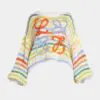 Loewe Anagram-Embroidered Stripe Mohair Sweater-20237060
