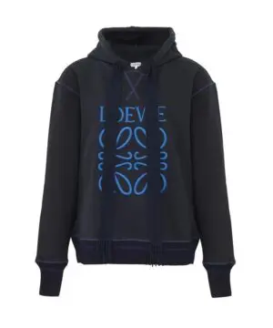 Loewe Anagram Logo-Embroidered Cotton-Jersey Hoody-20249942
