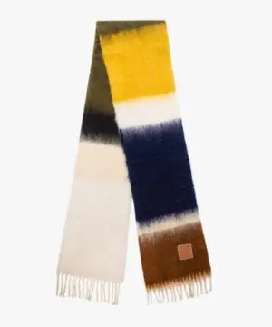 Loewe Blue Green And Yellow Wool And Mohair Scarf-20245653