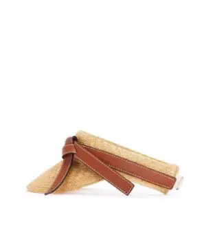 Loewe Gate Visor In Straw And Calfskin-20256629