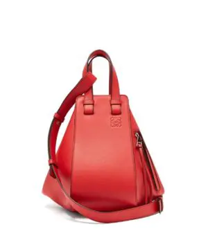 Loewe Hammock Small Leather Shoulder Bag In Red-20252435