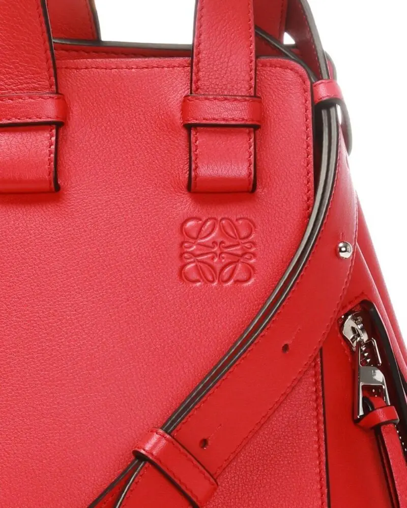 Loewe Hammock Small Leather Shoulder Bag In Red - Image 7