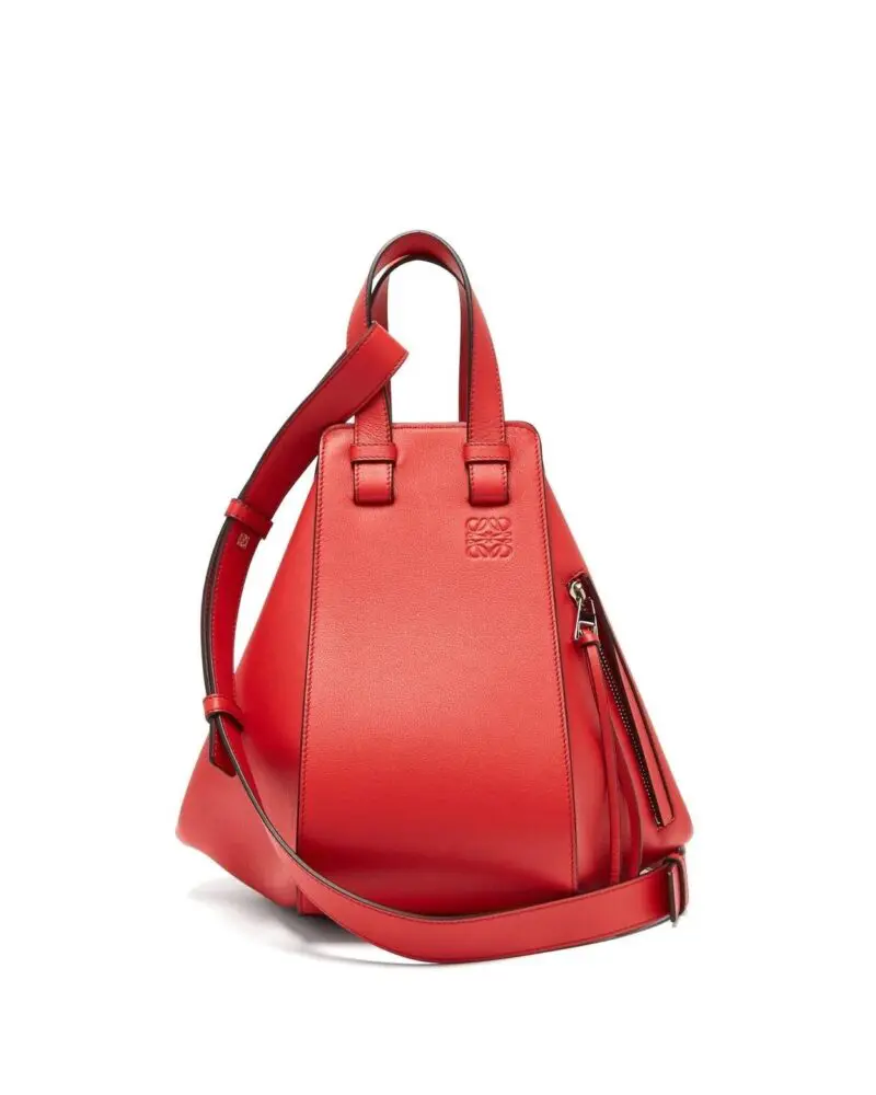 Loewe Hammock Small Leather Shoulder Bag In Red-20252435