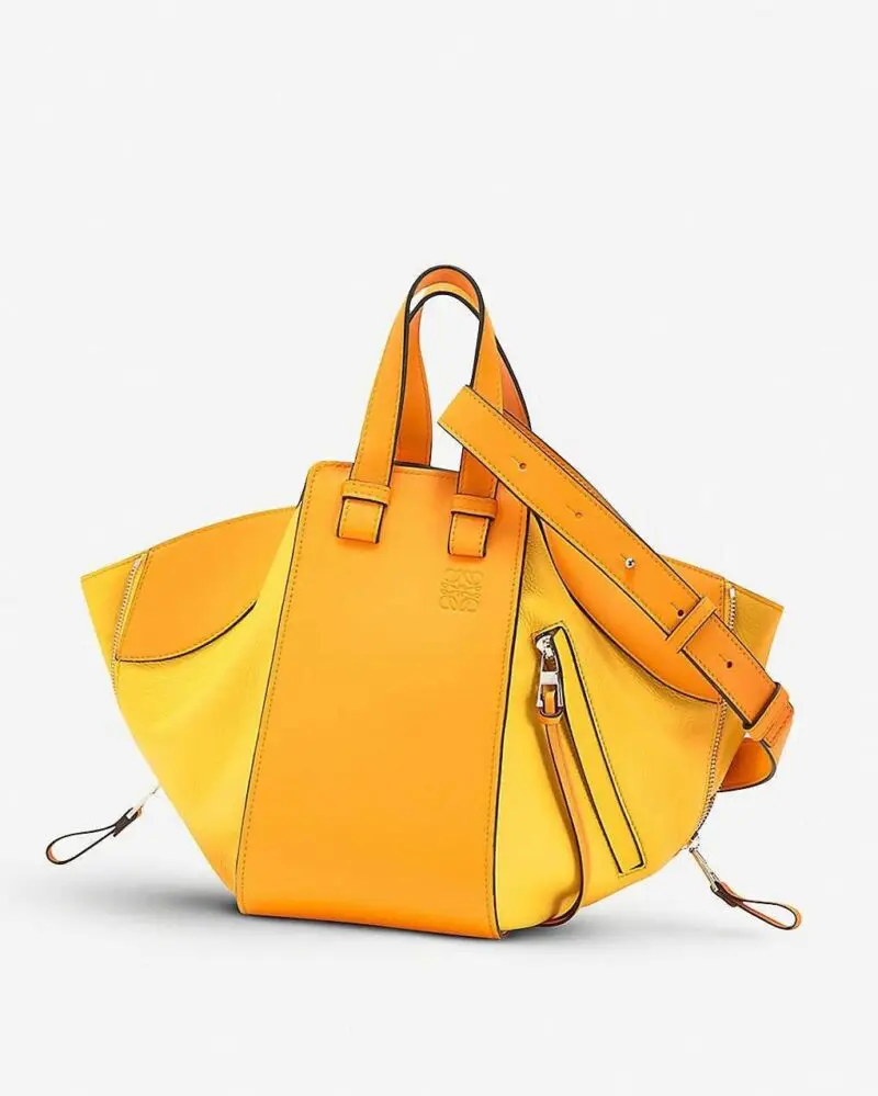 Loewe Hammock Small Leather Shoulder Bag In Yellow - Image 2