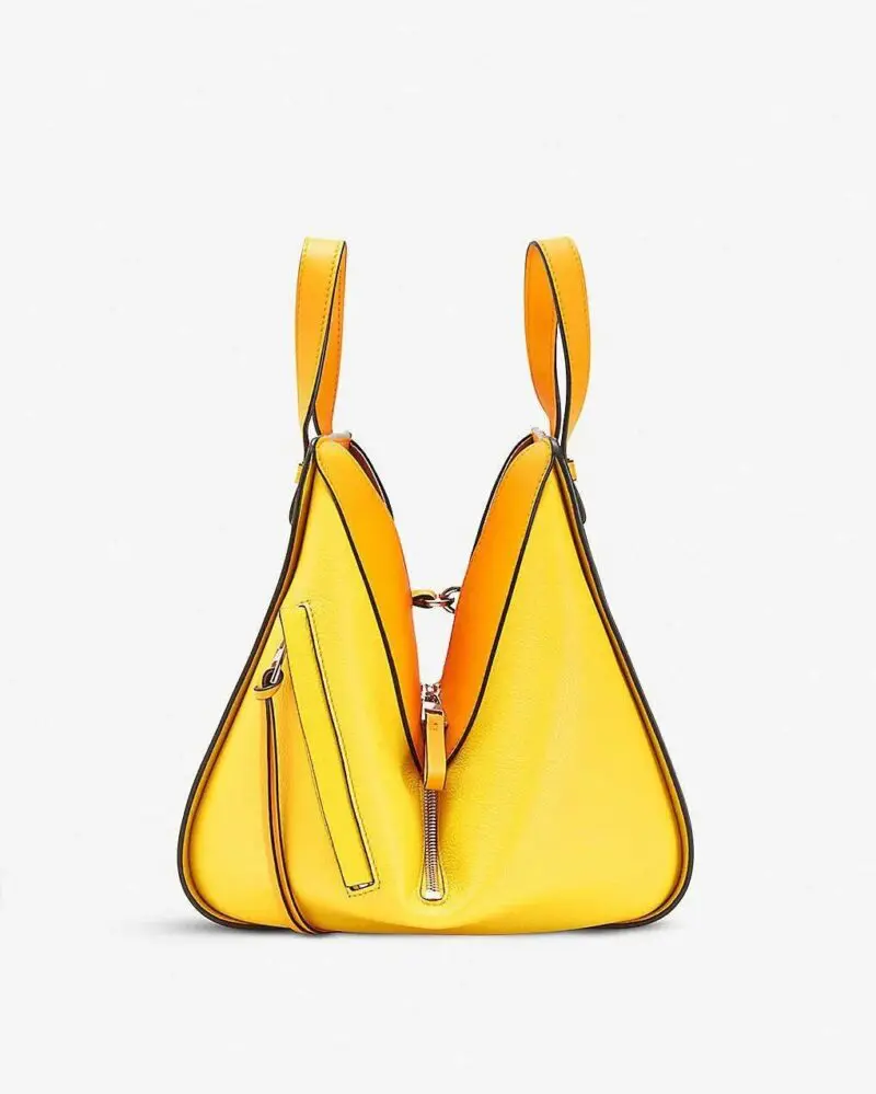 Loewe Hammock Small Leather Shoulder Bag In Yellow - Image 3
