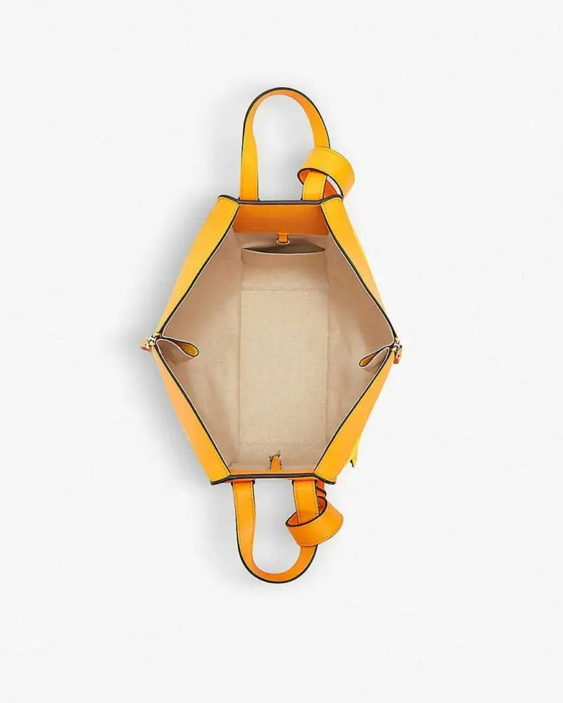 Loewe Hammock Small Leather Shoulder Bag In Yellow - Image 4