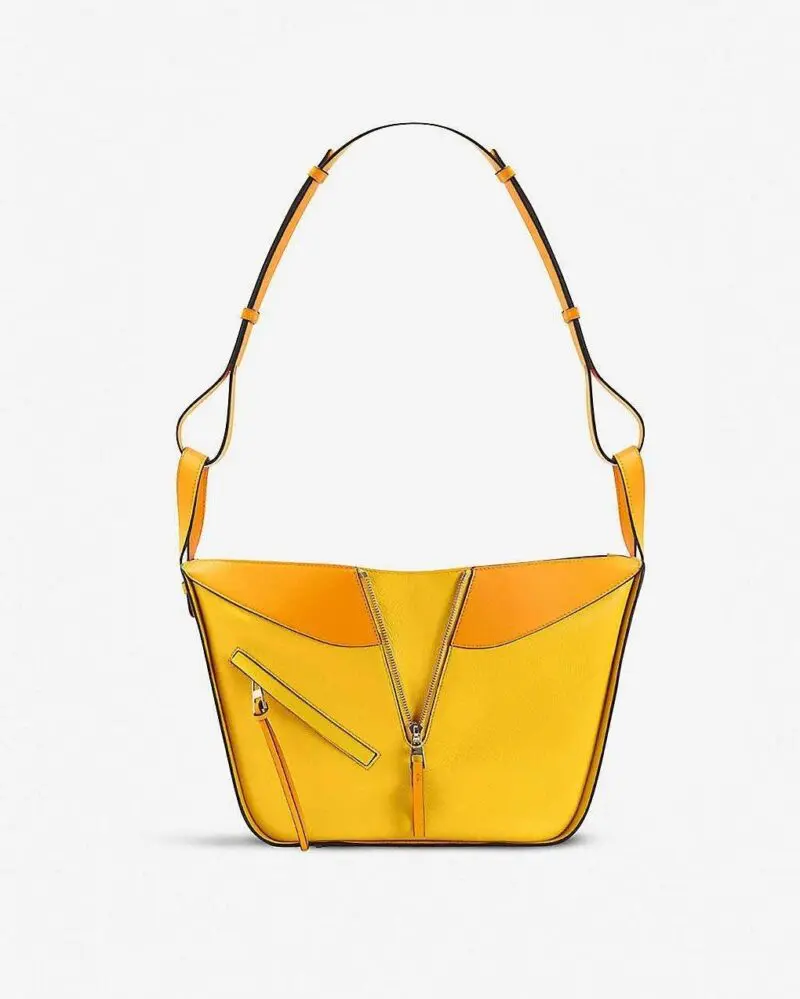 Loewe Hammock Small Leather Shoulder Bag In Yellow - Image 5