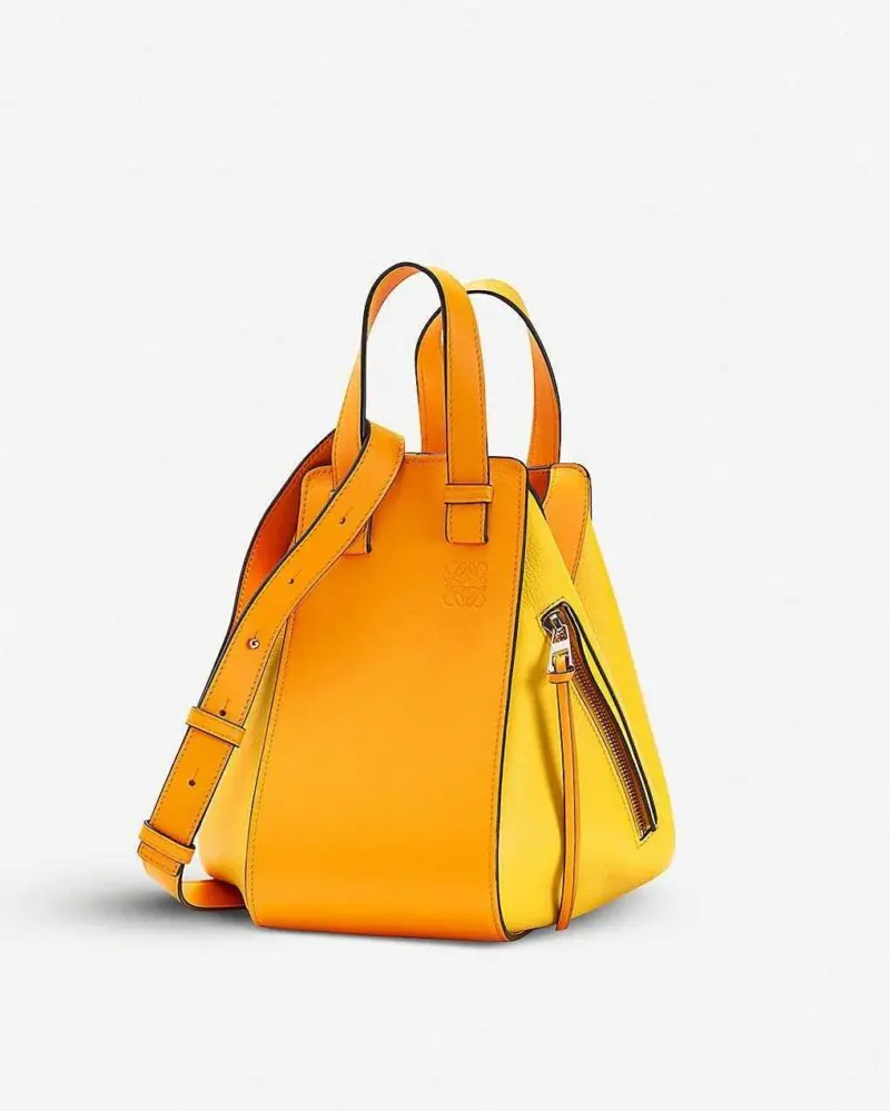 Loewe Hammock Small Leather Shoulder Bag In Yellow-20252445