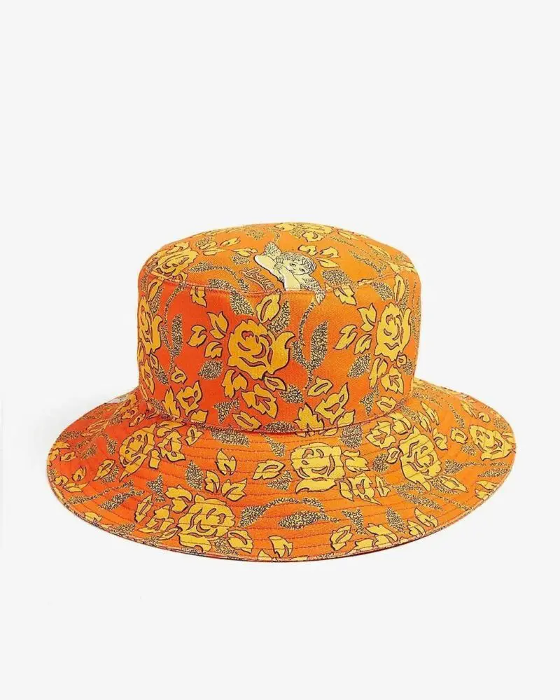 Loewe Paula's Ibiza Cotton Bucket Hat In Orange - Image 4
