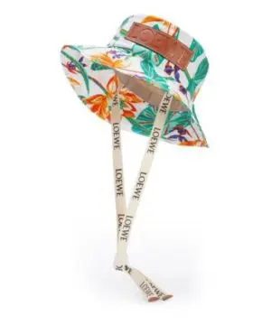 Loewe Paula's Ibiza Waterlily Print Cotton Bucket Hat-20256635